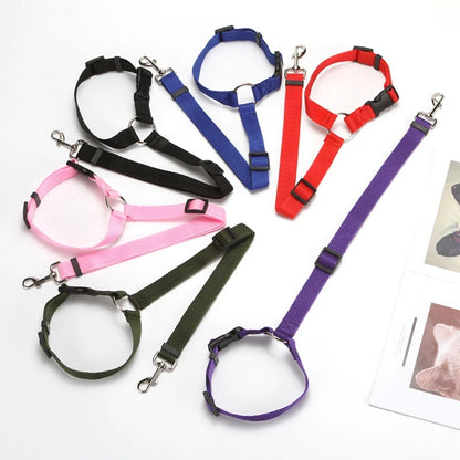 Adjustable Pet Cat Dog Car Seat Belt Pet Seat Vehicle Dog Harness Lead Clip Safety Lever Traction Dog Collars Dog Accessoires
