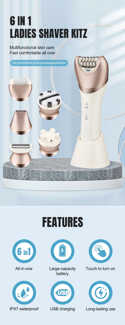 IRUIBEAUTY 703 Electric Women Epilator Shaver Leg Body Hair Removal Lip Chin Depilatory Lady Bikini Trimmer Facial Hair Remover