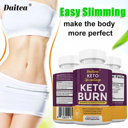Keto Burn Capsules Advanced Ketogenic Supplement for Energy Levels, Metabolism & Mental Focus, Weight Management, 120 Capsules