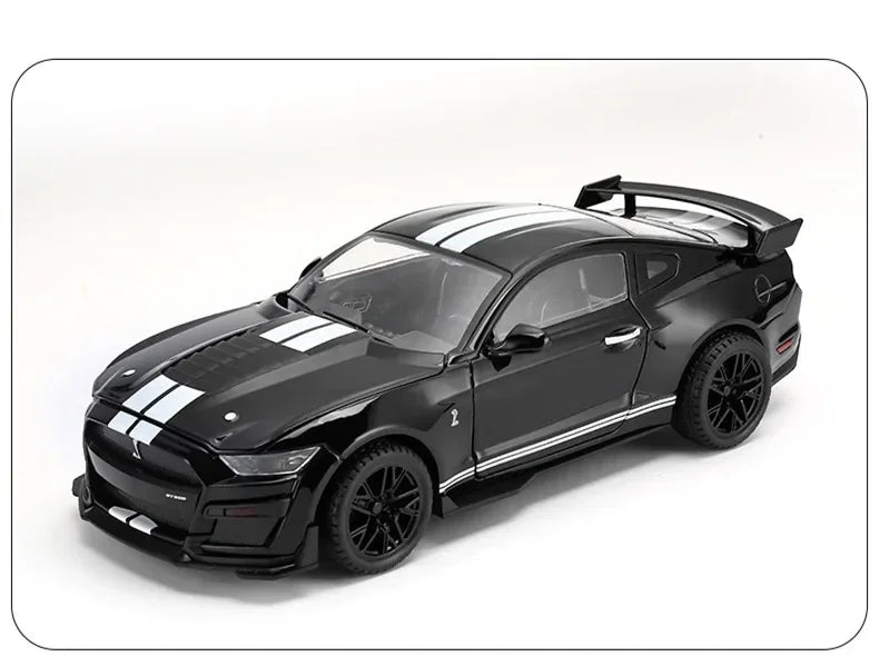 Ford Mustang Shelby GT500 Large Size  Alloy Sports 1:18 Car Model Diecasts Metal Racing Car Model Sound and Light Simulation