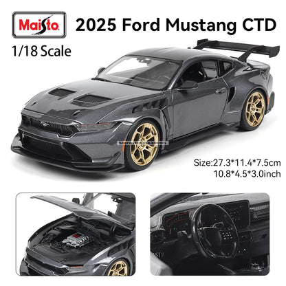 Bburago 1:18 Ford Mustang GTD Alloy Vehicle Car Model Toy Collection Gift Multiple Styles