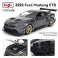 Bburago 1:18 Ford Mustang GTD Alloy Vehicle Car Model Toy Collection Gift Multiple Styles