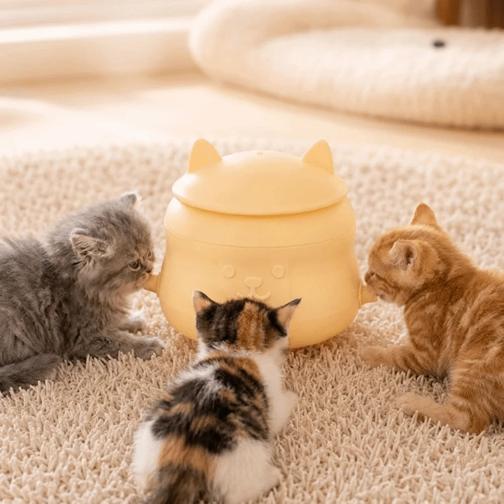 Silicone Pet Nursing Bottle Bionic Nipple Multi-Nozzle Pet Milk Feeder Anti-Slip Anti-choke Kitten Nipple Feeder Pet Feeding