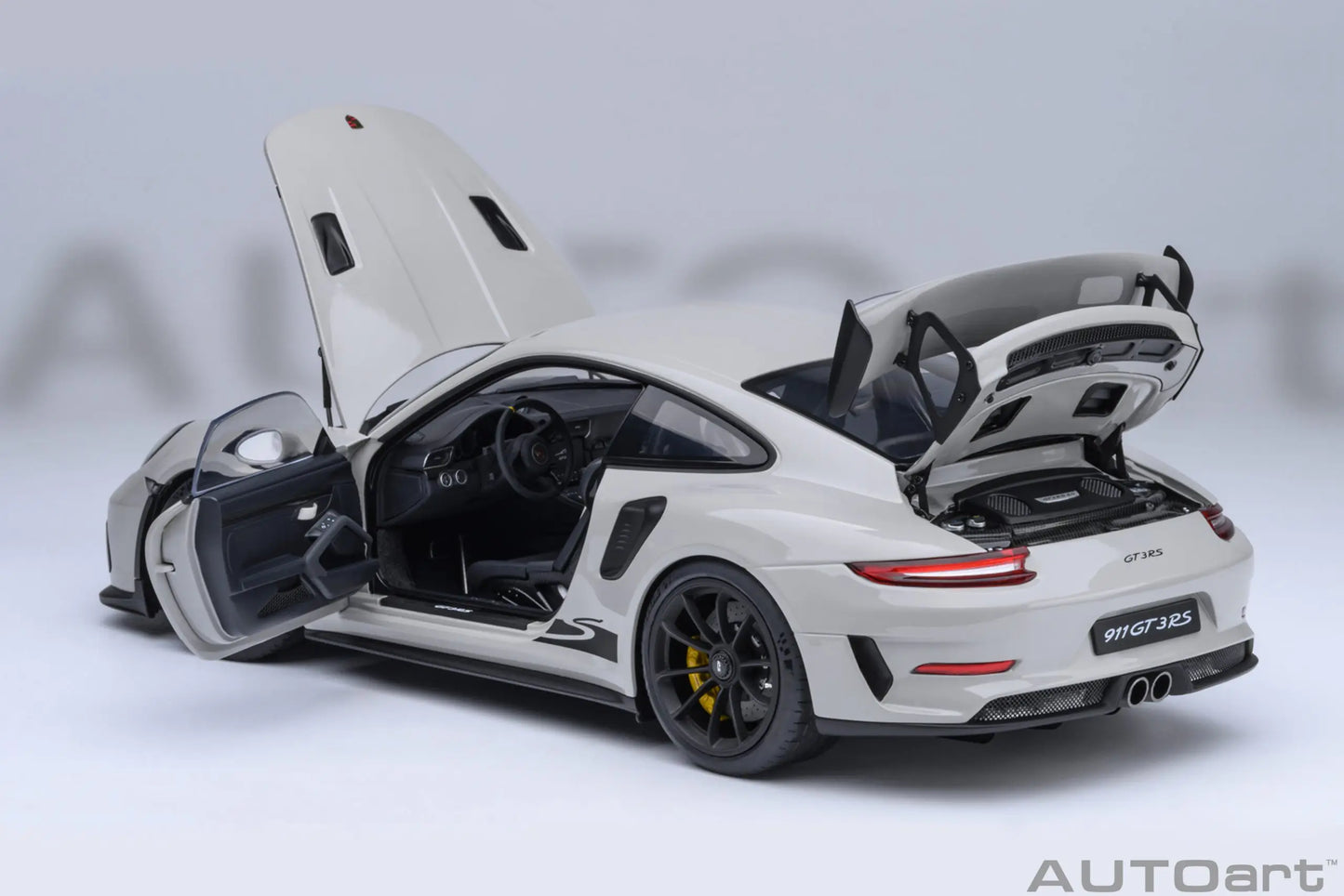 AUTOART 1/18 Scale New Porsche 911 (991.2) GT3 RS Weissach Package Car model Sports car Static collection