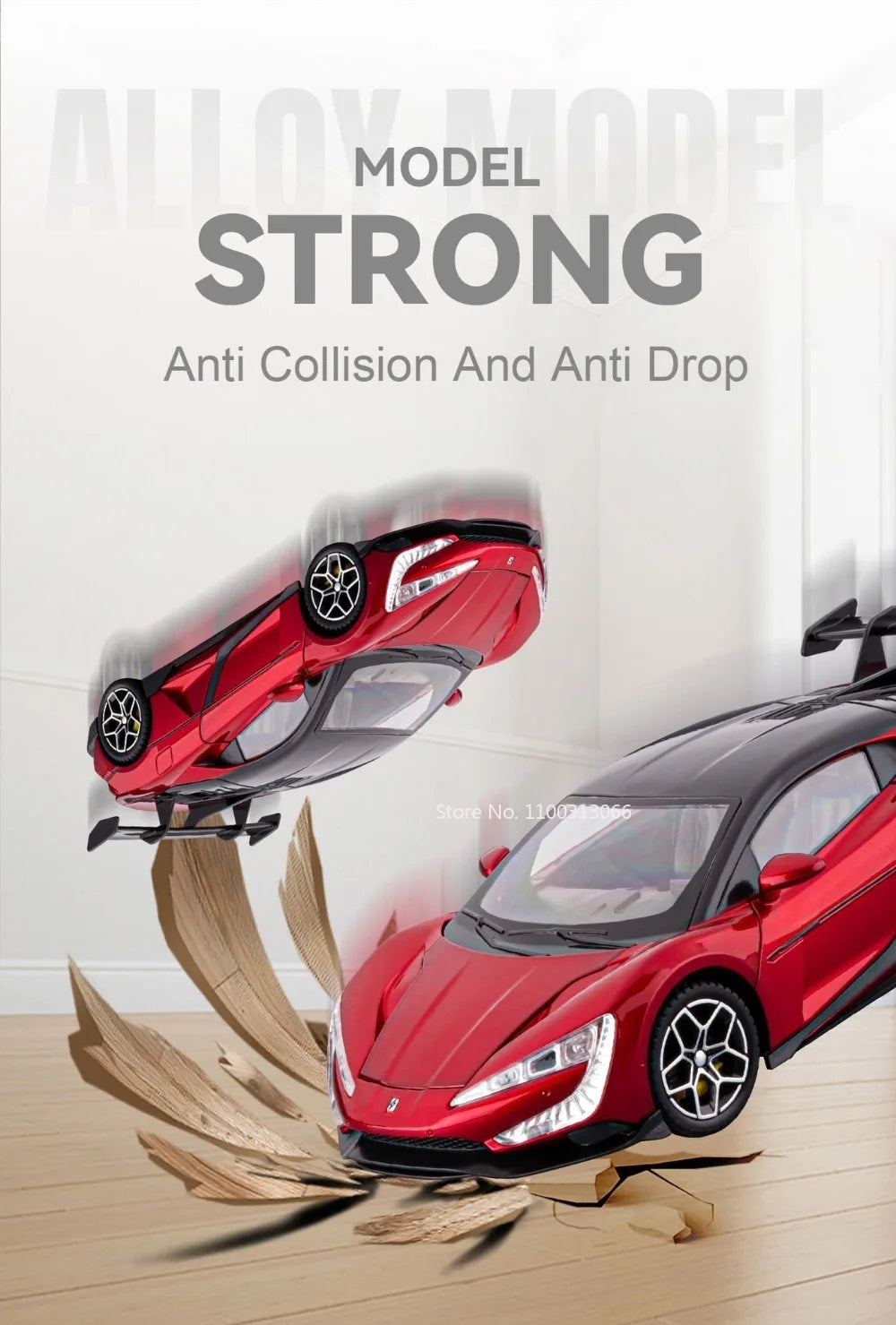 BYD YANGWANG U9 1:24 Cars Miniature Models Toys Wheel Shock Absorption Light Music Supercar