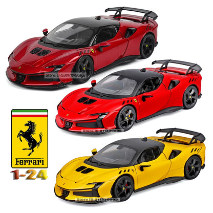 Bburago 1:24 Ferrari SF90 XX STRADALE Officially Licensed Alloy Luxury Vehicle Diecast Car Model Toy Collection Gift three color