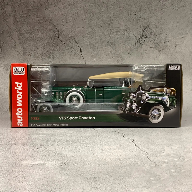 Auto World 1/18 V16 Sport Phaeton 1932 Vintage Car Model