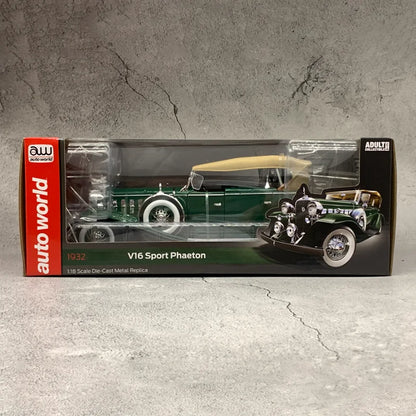 Auto World 1/18 V16 Sport Phaeton 1932 Vintage Car Model