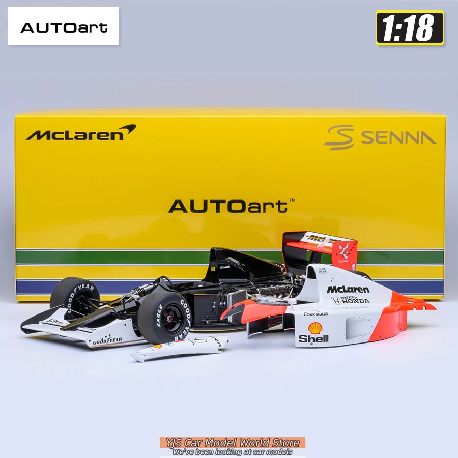 AUTOART New 1/18  Honda MP4/6 1991 #1 (with McLaren logo)  Car model  Send to a friend  Personal collection Static ornament