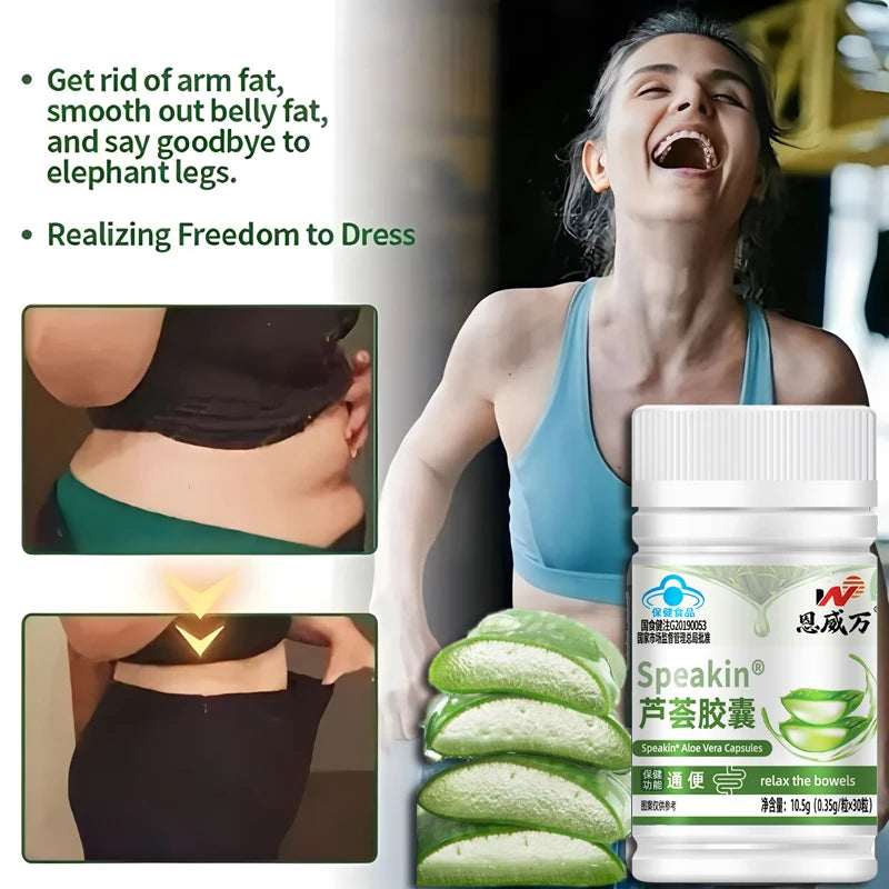 Aloe Vera Extract - Powerful Fat Burner, Fat Loss, Colon Cleanse, Detox, Metabolism Booster, Weight Loss Capsules, beauty