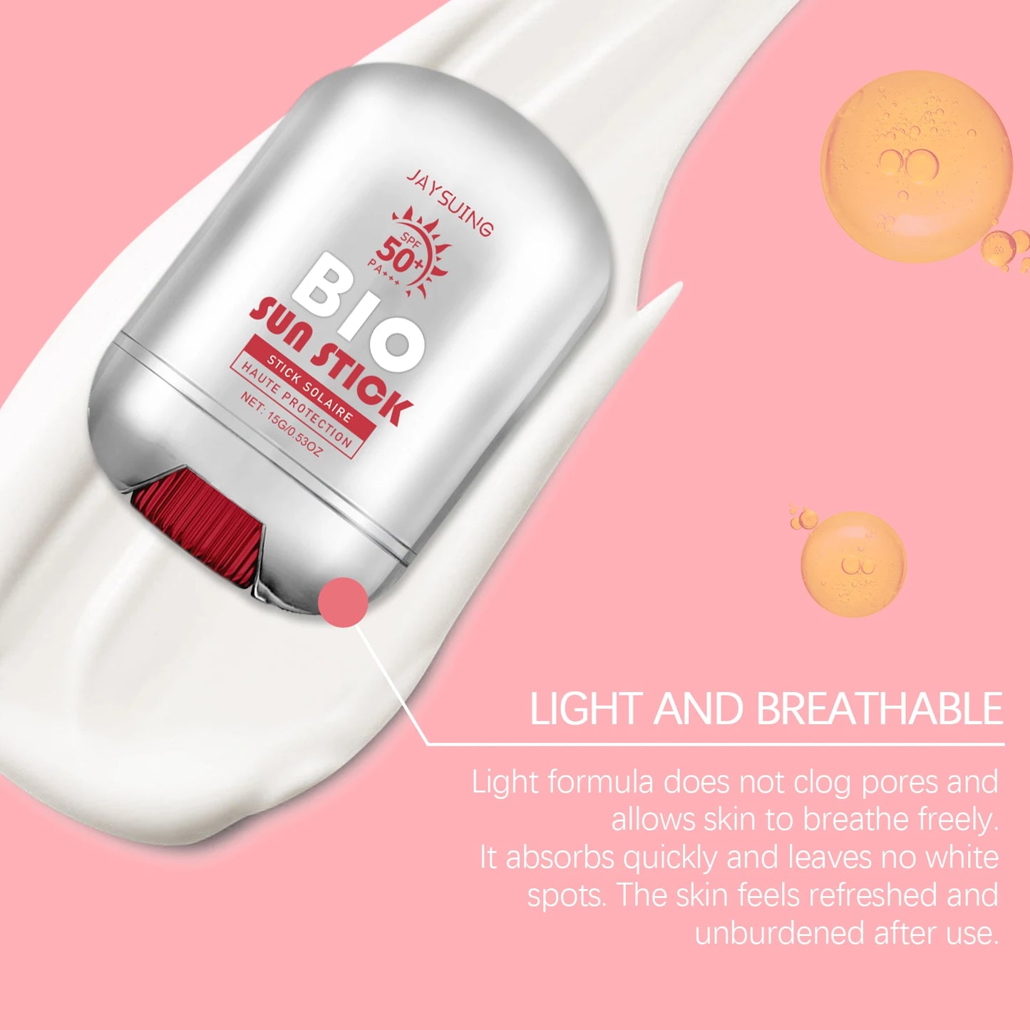 Spf 50+ Sunscreen Stick Hydrating Oil Free Anti Sun UV Protection Natural Sunblock Isolation Cream Mild Face Body Moisturizer