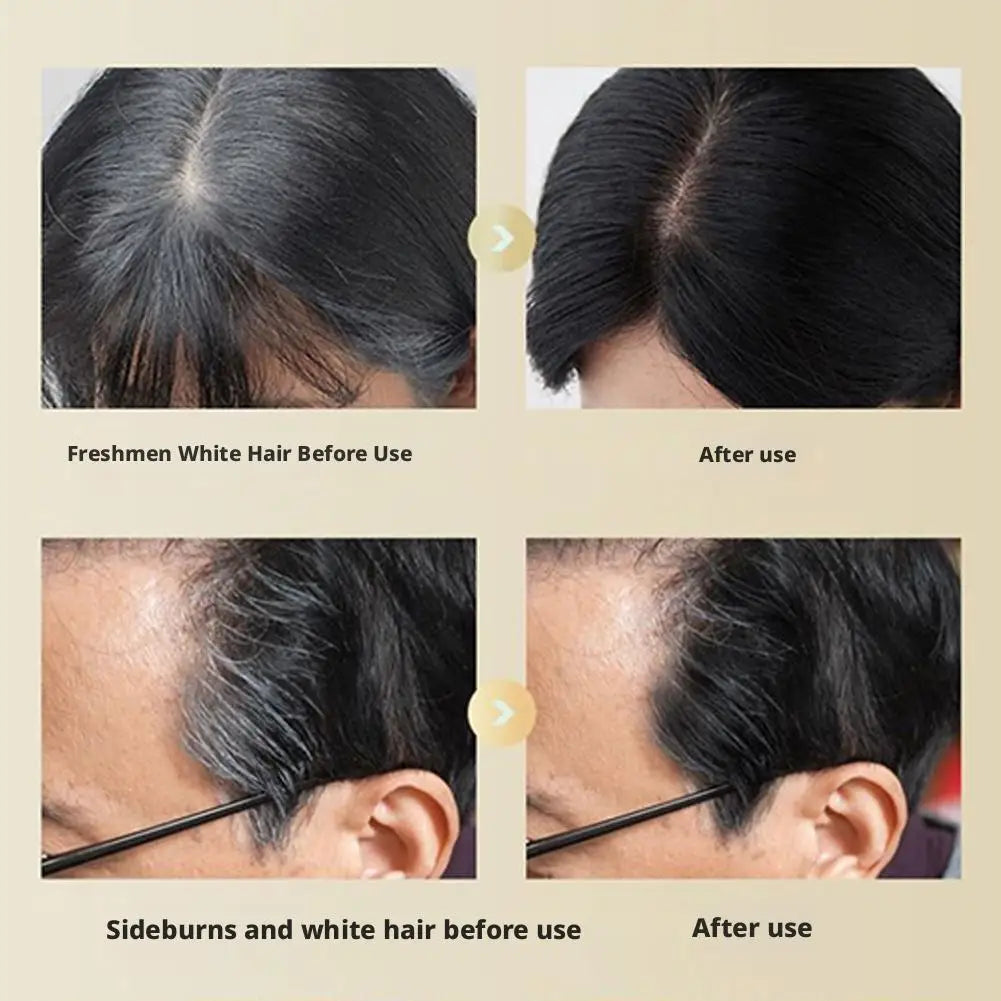 2-in-1 Instant Comb Hair Dye, Touch up Comb, Waterproof Sweat proof Hair Dye Comb for Gray Hair Coverage Beard Hair Color Stick