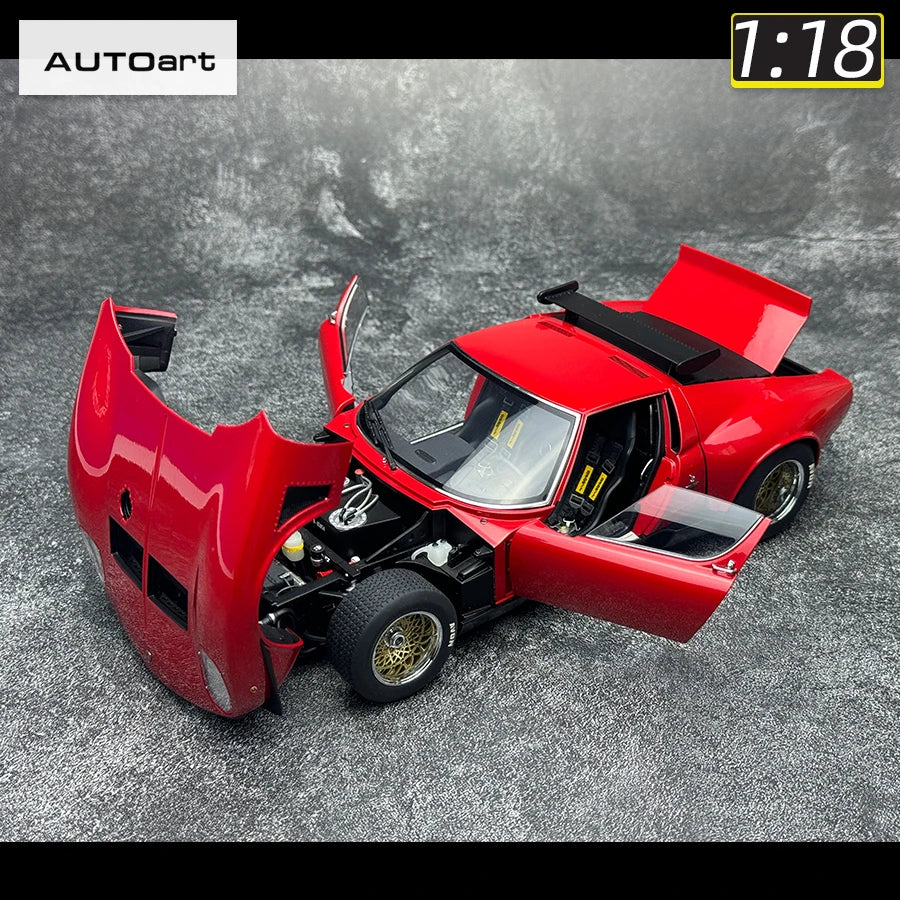 AUTOart 1:18 SCALE  Lamborghini MIURA SVR "JOTA" Car model Static ornament Collect Holiday gift