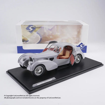 Solido 1/18 Bugatti Atlantic Type 57 SC 1937 Diecast Vehicle Model with Two Open Doors Limited Edition Cars Gifts