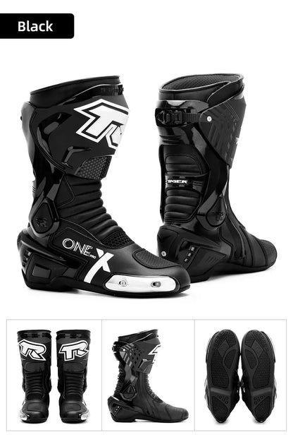 Professional Motorcycle Boots Men Motocross Off Road Racing Boots Wear Resistant Botas Moto Anti-slip Motorcyclist Shoes