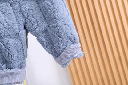 New autumn flange pajamas girl style Liu Su home service boy long sleeve top+trousers set 0-5 year old children pajamas set