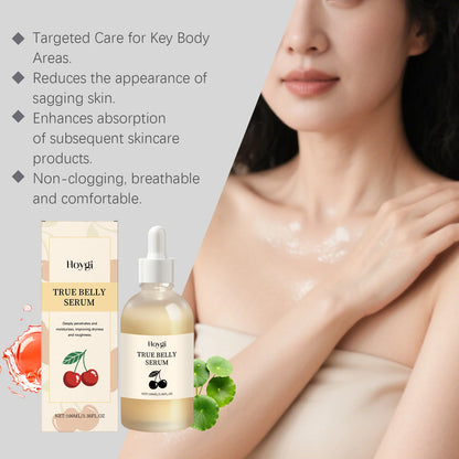 True Belly Serum with Hyaluronic Acid Moisturizing Firming Body Contours Nourishing Improves Skin Elasticity Smoothing Body Care