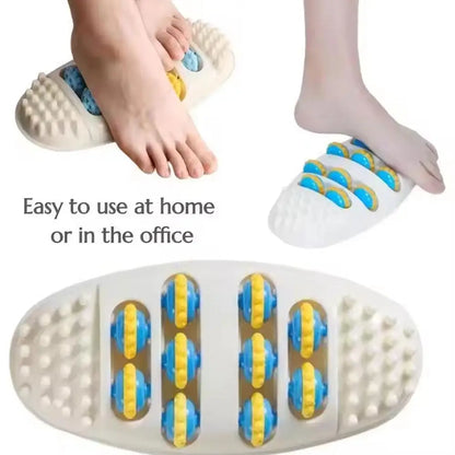 Hypoallergenic Foot Massage Mat with Acupressure Kneading Design, Non-Powered Plastic Reflexology Tool for Stress Re
