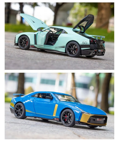 Valkyrie GT-R50 Sports 1:24 Car Model Toy Diecast Alloy Doors Opened Sound Light Supercar Collectible Ornaments Toy Gifts