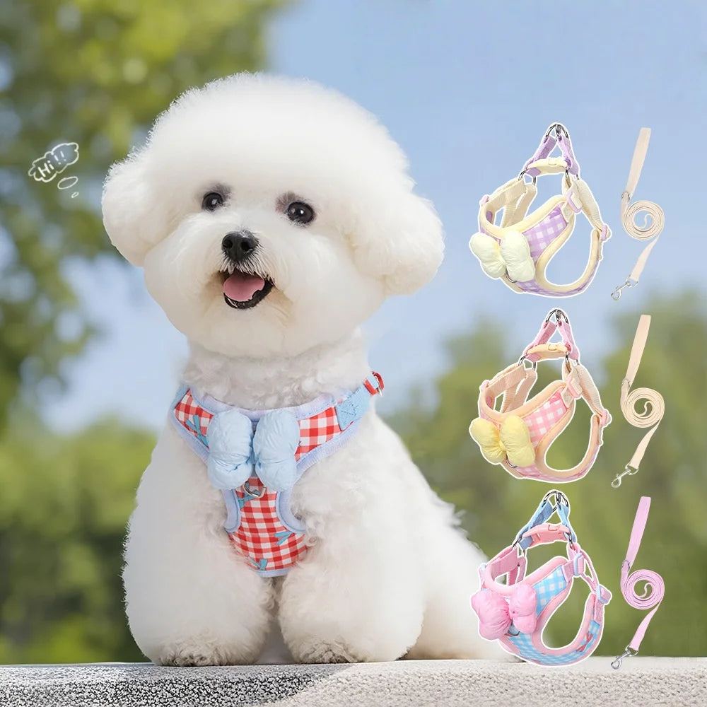 New Dog Harness  Air Cushion Breathable Soft Mesh Cat Vest Adjustable No-Pull Pet Harness for  Small Medium Large Dogs Puppies