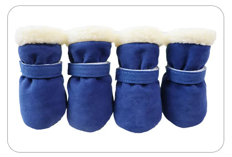 Winter Waterproof 4Pcs Warm Non-slip Snow Boots for Small Breeds Dogs Puppy Outdoor Walking Dog Socks Bootie Pet Paw Care