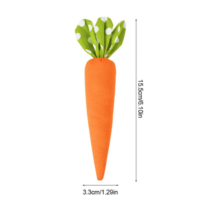 Easter Carrot Ornaments Spring Easter Party Decoration for Home Kids Birthday Favors Gift Soft Artificial Carrot Toy