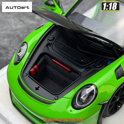 AUTOART 1/18 Scale New Porsche 911 (991.2) GT3 RS Weissach Package Car model Sports car Static collection