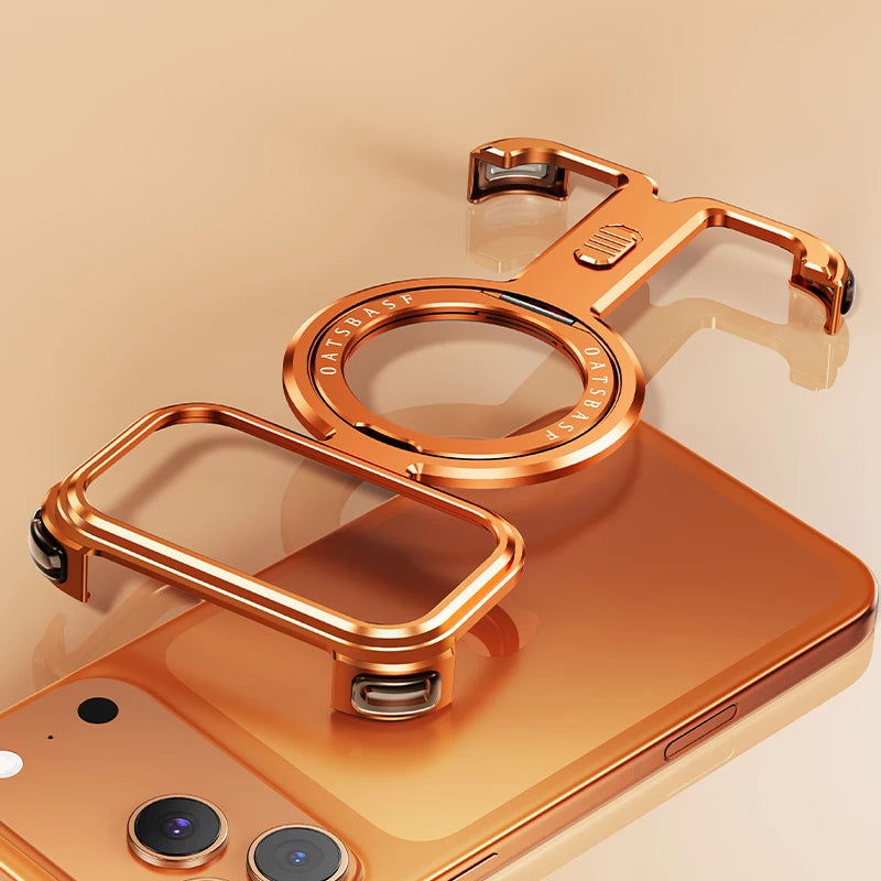 Eary Magnetic Case for iPhone 17 Pro Max With 360°Rotating Ring Kickstand Magsafe Wireless Charging Shell Shockproof Phone Cover