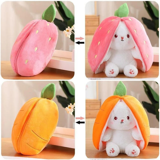 Cute Rabbit Plush Toys Strawberry Carrot Style Delicate And Soft Child Birthday Gift Sleeping Companion 18CM/25CM/35CM