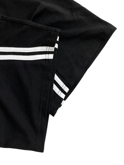 Customized Fashion Women Denim Patchwork Pocket Side Wide Leg Loose Jogger Pants Active Jean Splicing Sweatpants Trousers