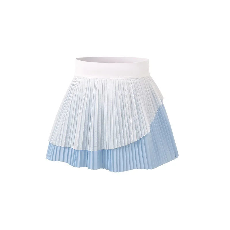 Kids Girls Skirts Quick-Dry Sports Skort Kawaii Pink Blue Badminton and Tennis Sports Pleated Skirt Teenage
