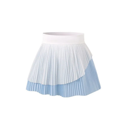 Kids Girls Skirts Quick-Dry Sports Skort Kawaii Pink Blue Badminton and Tennis Sports Pleated Skirt Teenage