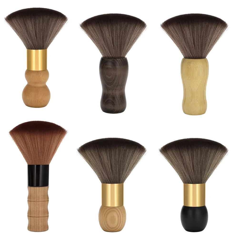 Soft Hair Cleaning Brush Barber Plastic Handle Retro Neck Duster for Salon Hairdressing Styling Tool to Remove Comb Breaks