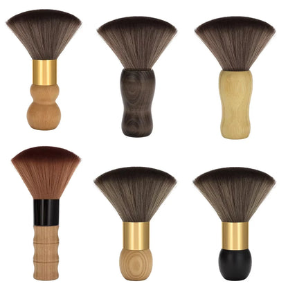 Soft Hair Cleaning Brush Barber Plastic Handle Retro Neck Duster for Salon Hairdressing Styling Tool to Remove Comb Breaks