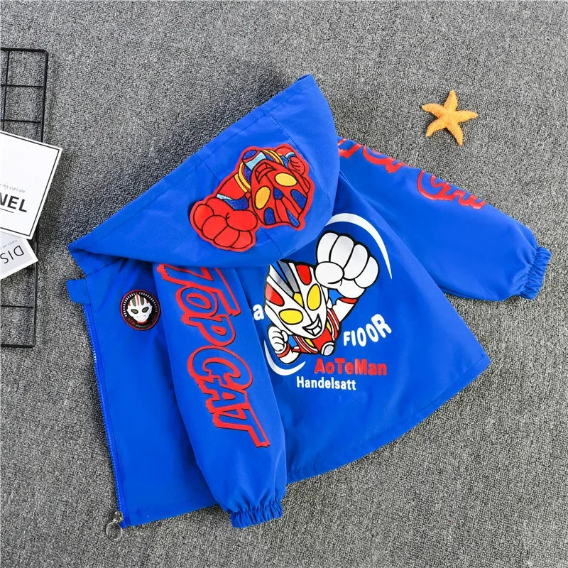 Jackets Unisex Sports Coats 1-10 Years Children Cartoon Outerwear Kids Casual Clothes