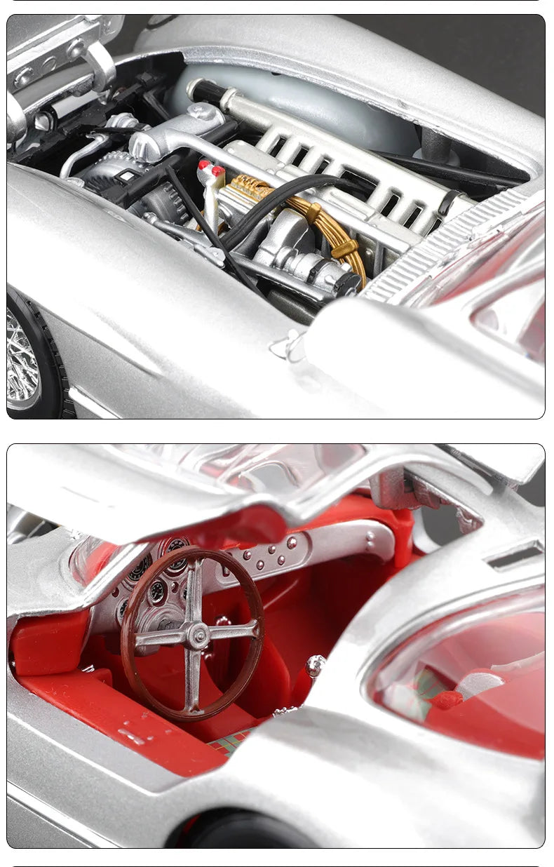 Maisto 1:18 Mercedes-Benz 300 SLR car Alloy Retro Car Model Classic Car Model Car Decoration Collection gift