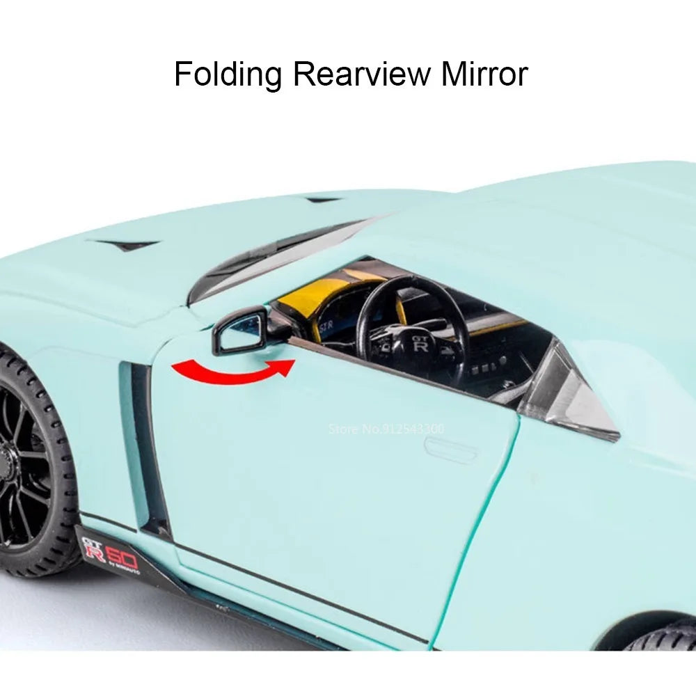 Valkyrie GT-R50 Sports 1:24 Car Model Toy Diecast Alloy Doors Opened Sound Light Supercar Collectible Ornaments Toy Gifts