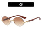 New Frameless Oval Sunglasses, High-end Light Luxury Women's Fashionable Summer Beach Vacation Sunglasses