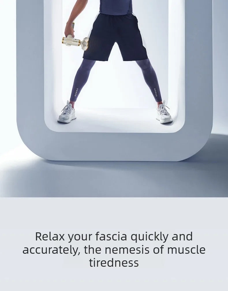 Professional Five-head Fascia Gun Massage For Shoulder and Neck Muscle Relaxation Full Body Waist Back Silent Massage Gun