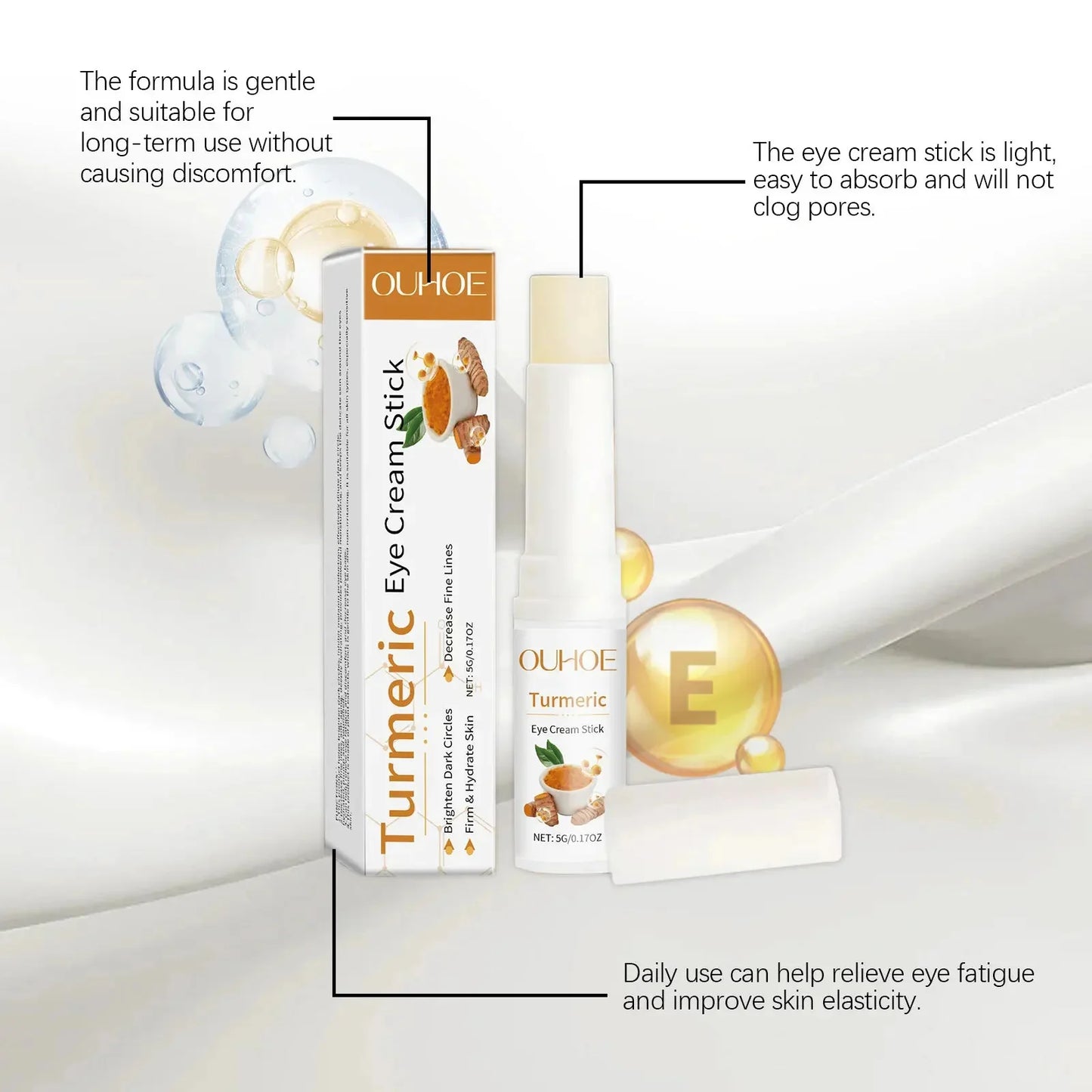 Hoygi Eye Fat Granules Removal Eyestick Anti-Puffiness Firming Cream Anti Inflammatory Fade Fine Line Repair Skin Barrier Skin Care