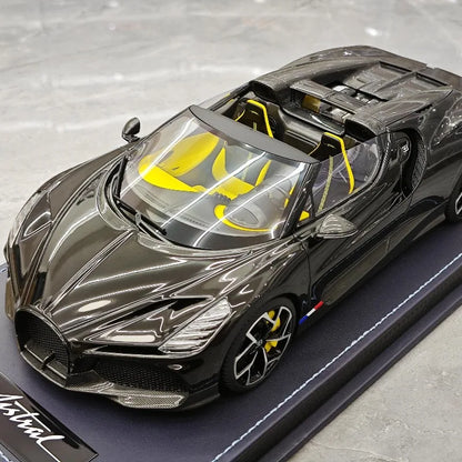 MR 1/18 Bugatti W16 Mistral Resin Motor Vehicle Toy Die-casting Metal Model Collection Boy Gifts