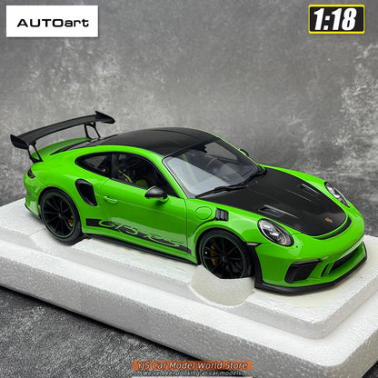 AUTOART 1/18 Scale New Porsche 911 (991.2) GT3 RS Weissach Package Car model Sports car Static collection