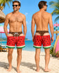 funny men's swimsuit American Flag Swim Trunks Leopard Thong Illusion USA Stars Stripes Novelty Board Shorts Quick Dry Beach