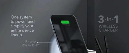 Bluetooth Speaker Magnetic Wireless Charger Station with Auto-Rotating for iPhone 17 16 15 14 13 12 Pro Max Apple Watch AirPods