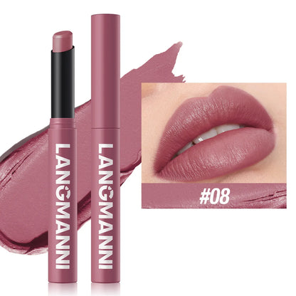 Matte Lipstick Non-Stick Cup Long-Lasting Velvet Finish Lipstick Pen  Smooth Matte Lip Color Waterproof Non-Fading -12 Colors