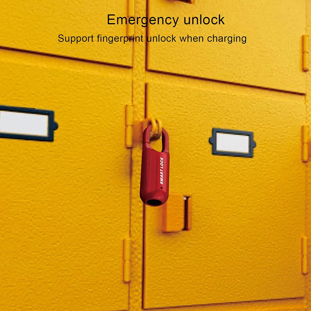 Smart Fingerprint Padlock for Locker Small Rechargeable Fingerprint Lock Keyless Biometric Thumbprint Padlock Locker Suitcase Luggage  Backpack