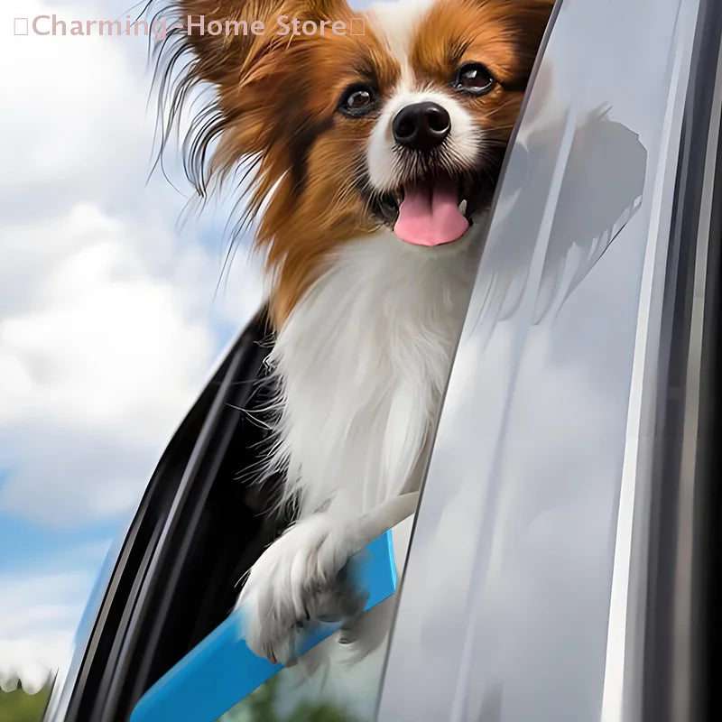 【M】Foam Dog Car Window Cushion, Soft Chin Rest For Comfortable Car Rides, 25cm/9.84in Long,Blue,