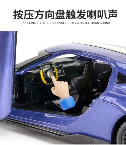 Koenigsegg Gemera 1:24 Car Alloy Diecast Model Collect Hobby Model Ornaments Gift For Friend Pull Back Toy New Style Sports Car