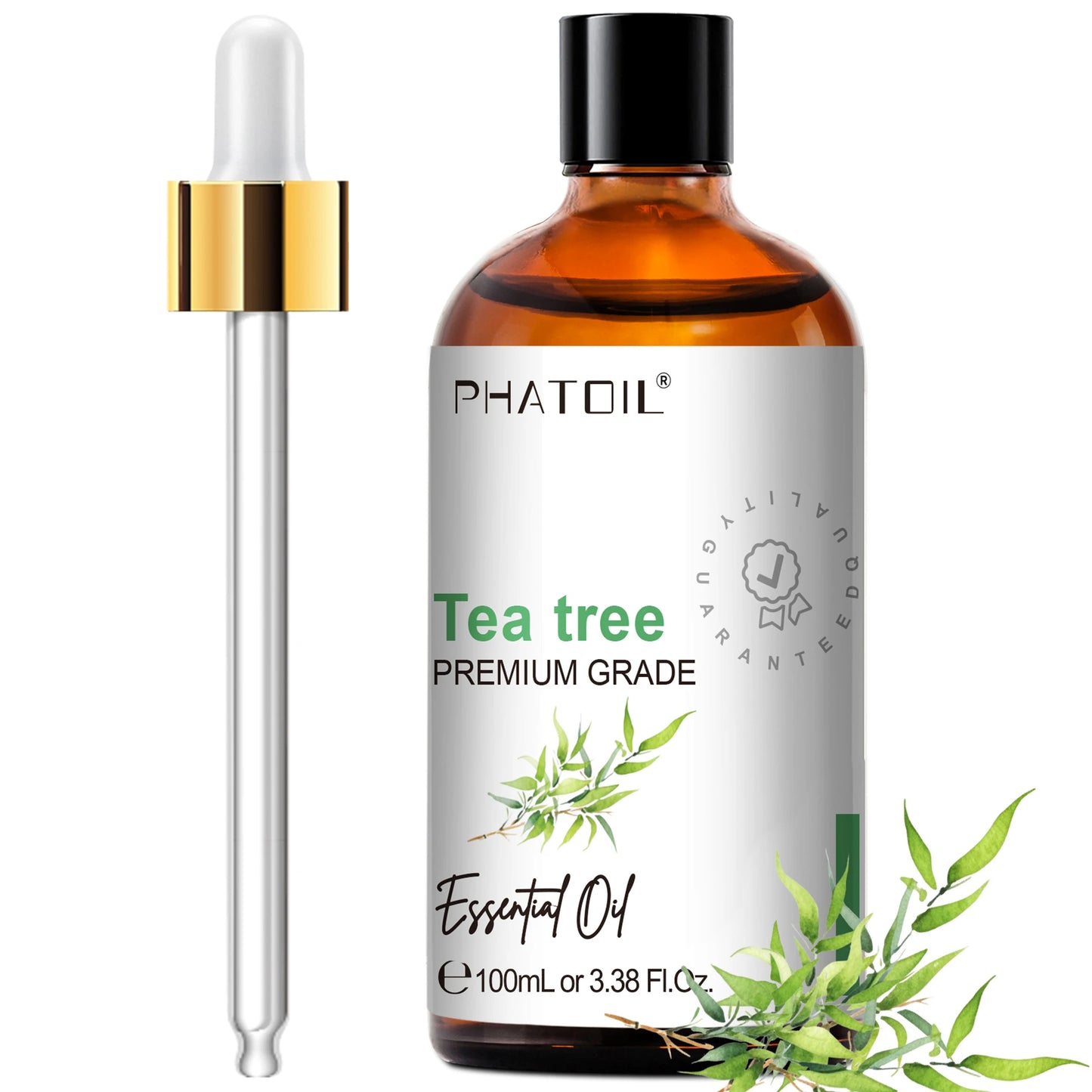PHATOIL 100ml Pure Essential Oil For Skin Eucalyptus Peppermint Vanilla Tea tree Ylang Ylang Bergamot Aromatherapy Essential Oil