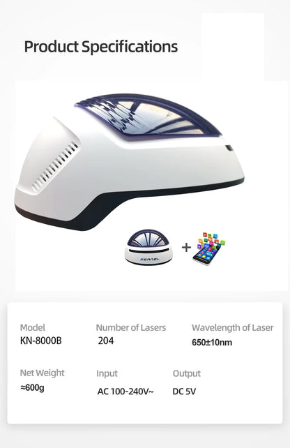 CE Approved Kernel KN-8000B Red Light Therapy Laser Hair Growth Cap Helmet For Hair Restoration